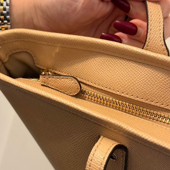 Coach Blush/Beige Pebbled Leather Tote Bag Work Shoulder Bag - Picture 5 of 8